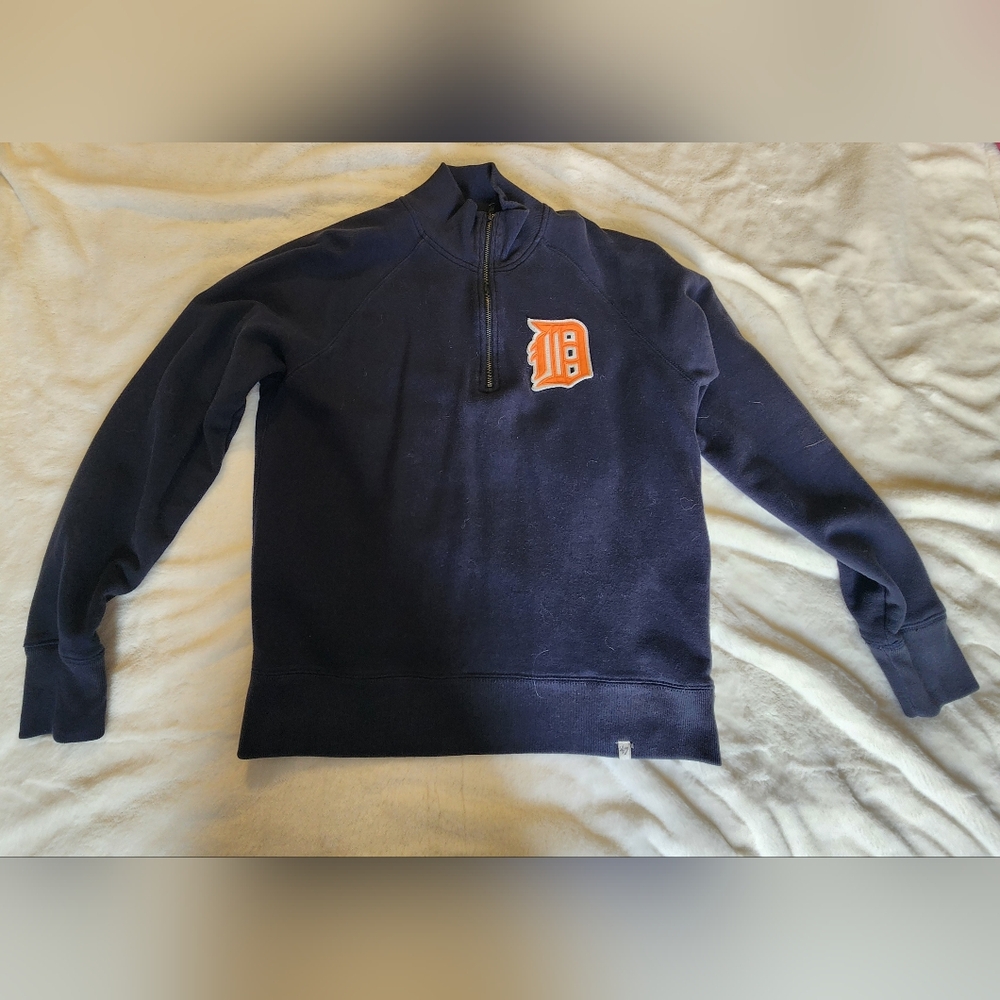 47 Brand Detroit Tigers Zip-Up Sweater